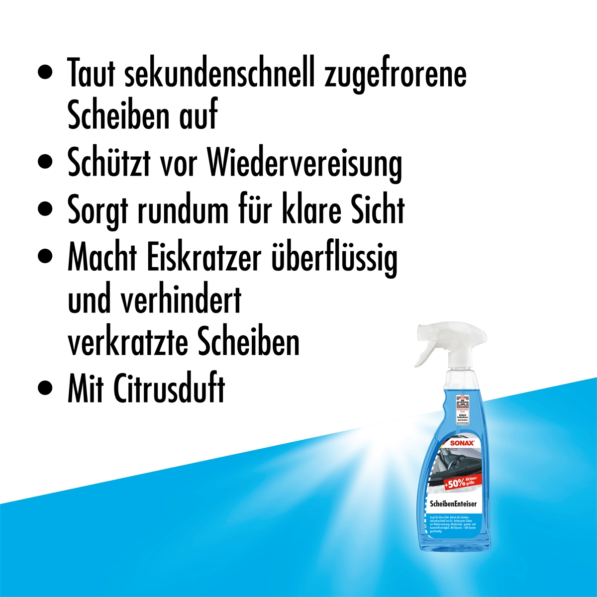 SONAX Scheibenenteiser Scheiben-Entfroster Sprühflasche Enteiserspray 6x  750ml